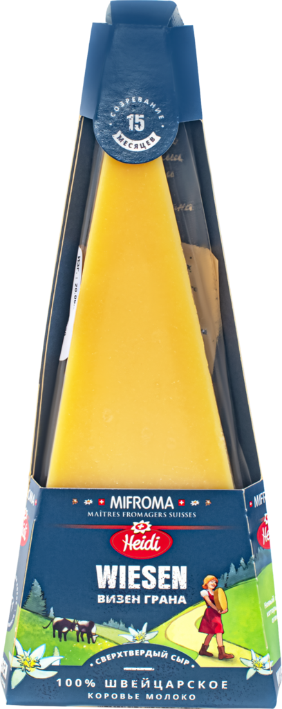 Сыр HEIDI Визен Грана 38%, без змж