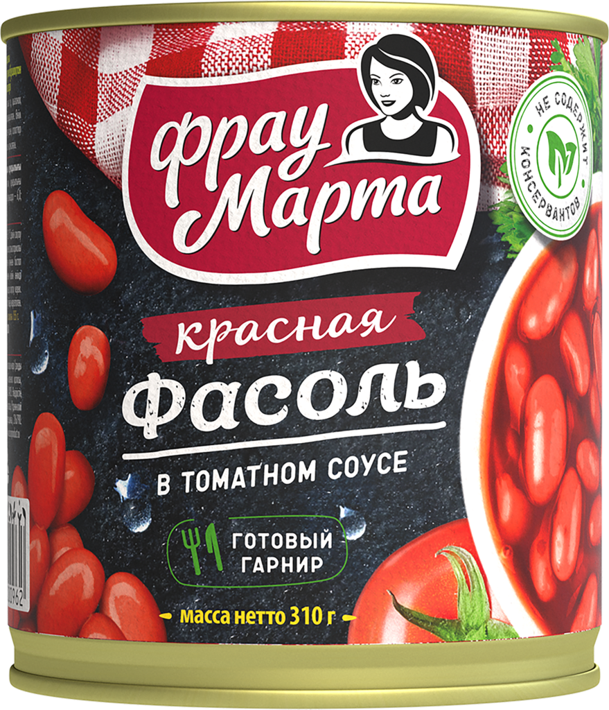 Фасоль красная ФРАУ МАРТА в томатном соусе