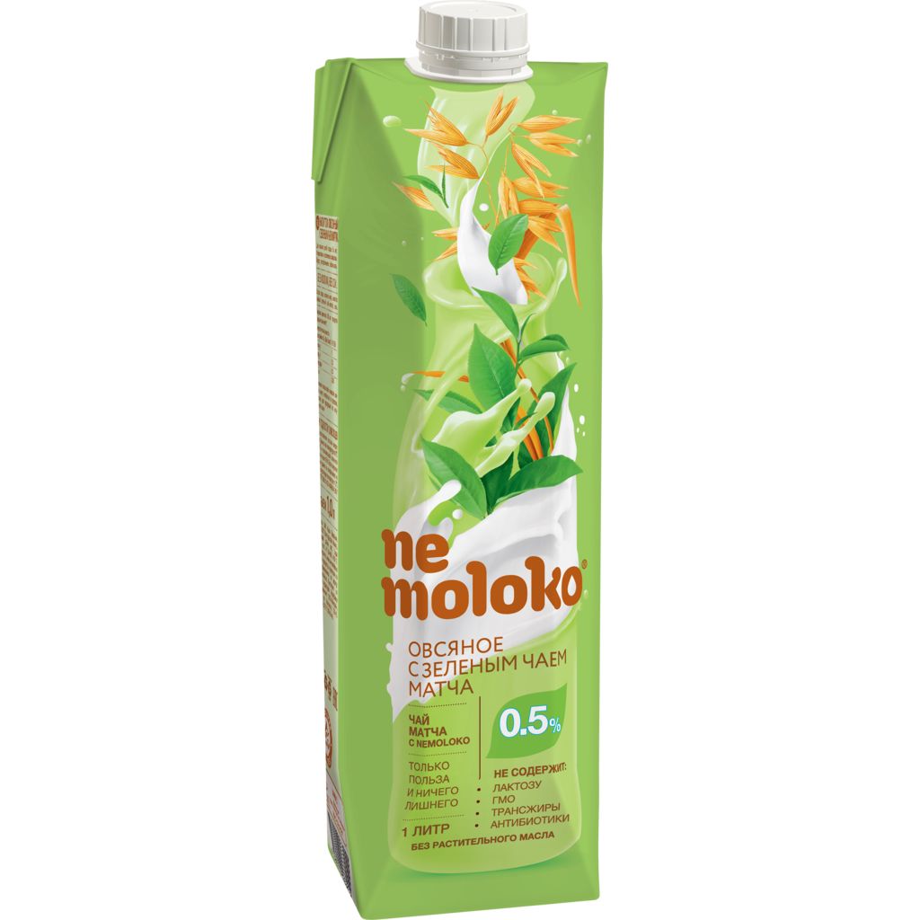 Напиток овсяный NEMOLOKO с зеленым чаем матча, 1000мл